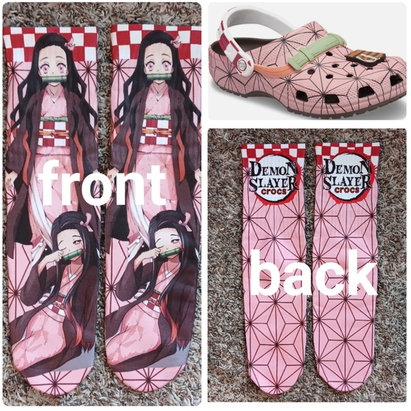 Demon slayer crocs socks (nezuko kamado) - Picture 1 of 1